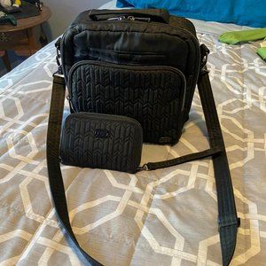 Lug Ranger Crossbody Purse w/ Matching Lug Rodeo Wallet, Black